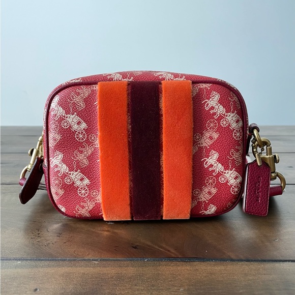 Lunar New Year Camera Bag 16 with Horse And Carriage Print and Varsity Stripe. - Picture 5 of 16